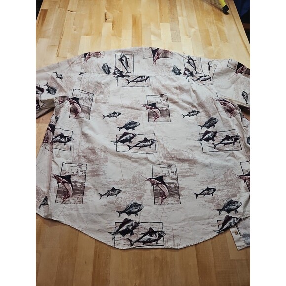 Munsingwear Mens XL Button Down Short Sleeve Fish Shirt Outdoors - Picture 16 of 16